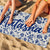 Summer Vibes Custom Name Tropical Pattern Personalized Microfiber Beach Towel