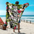 Summer Vibes Custom Name Tropical Pattern Personalized Microfiber Beach Towel