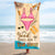 Good Times and Tan Lines - Personalized Beach Towel with Custom Name and Bikini Color