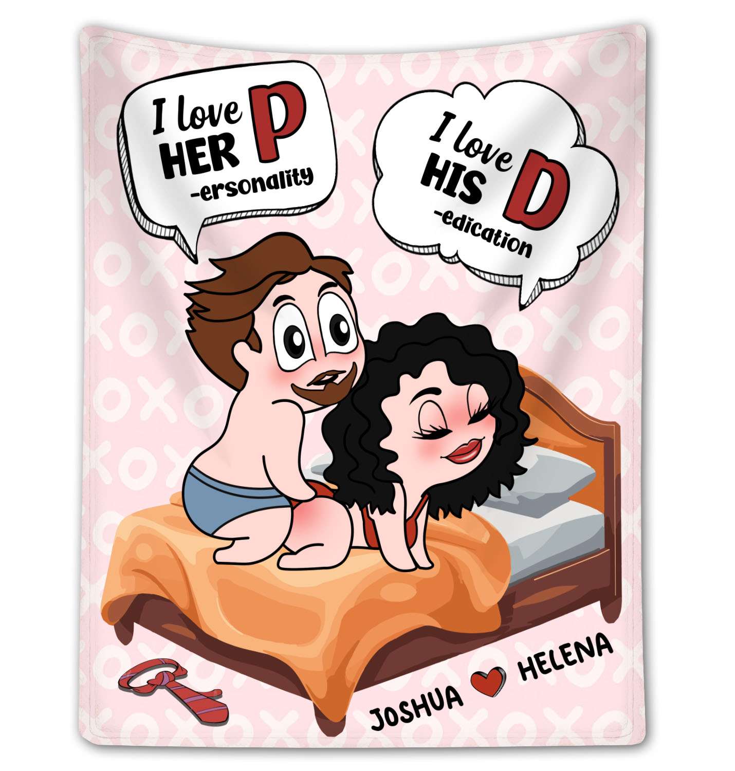 Unique Funny Custom Chibi Personalized Fleece Blanket Gifts For Couple