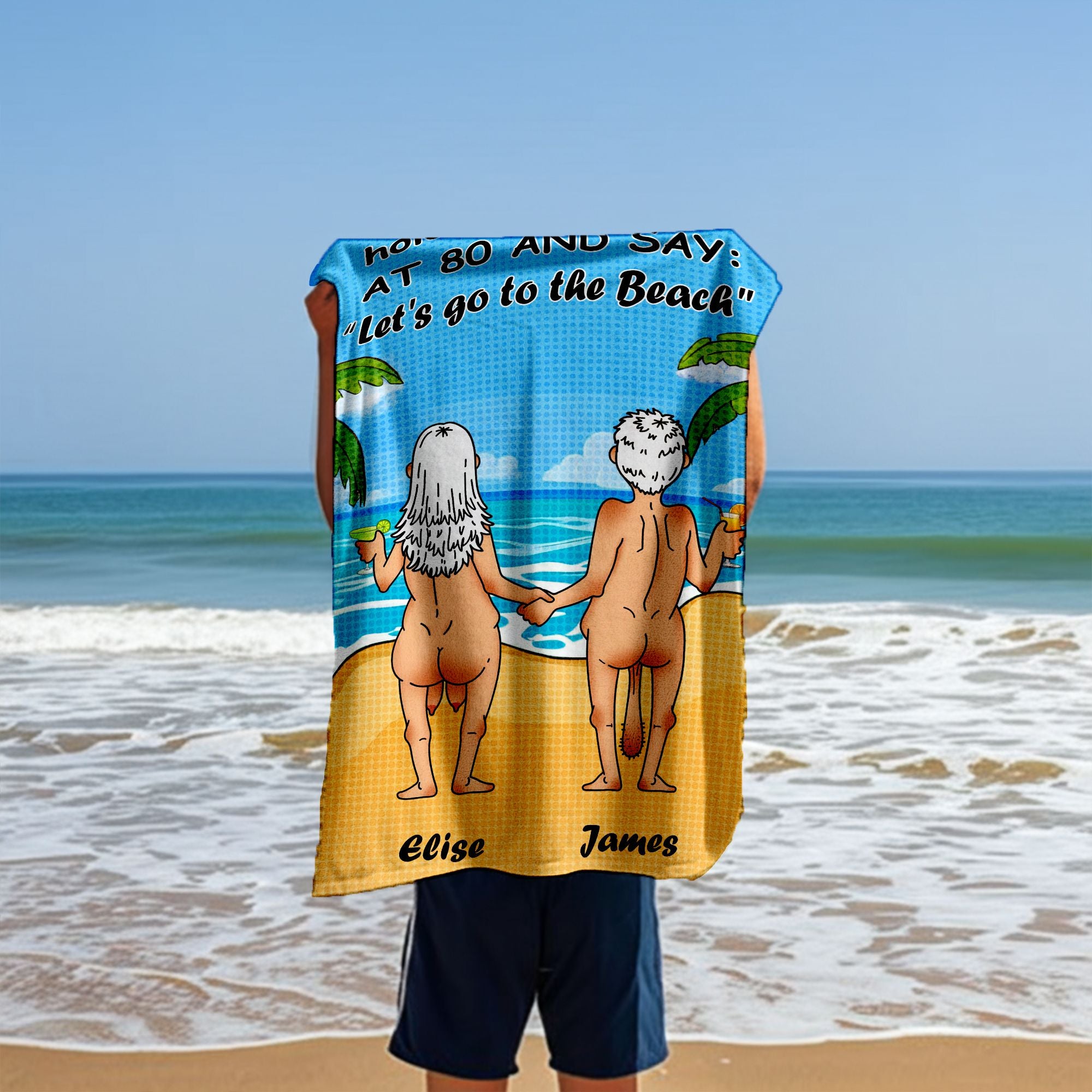 Let's Go To The Beach - Personalized Couples Beach Adventure Towel Gifts For Couple