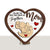 Personalized Heart-Shaped Wooden Sign Custom Names with 3D Bear Family Design