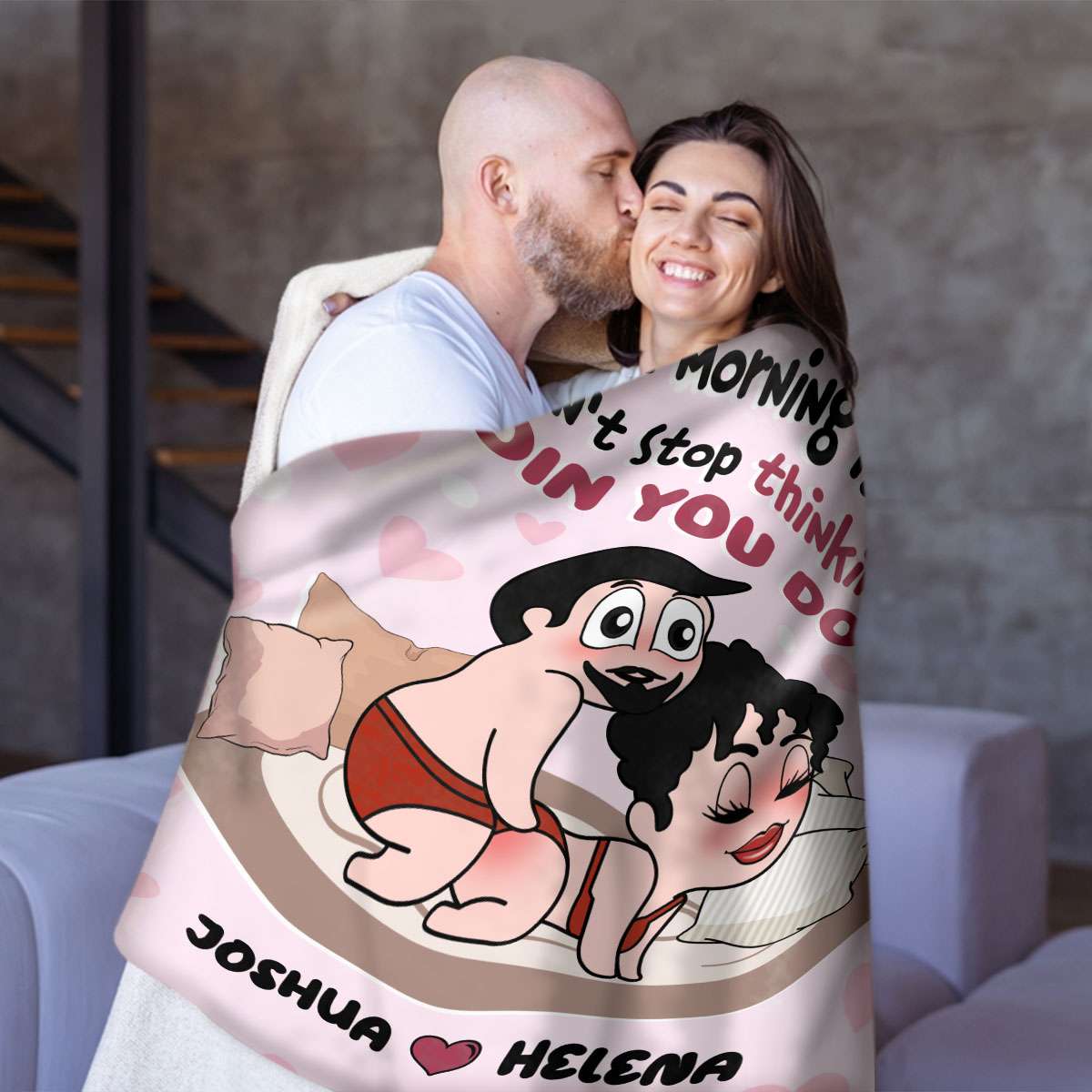 Doin You Doggy - Personalized Fleece Blanket Custom Name Funny Gifts For Couple