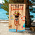 Tis The Season To Be Tanned - Personalized Beach Towel with Custom Summer Girl