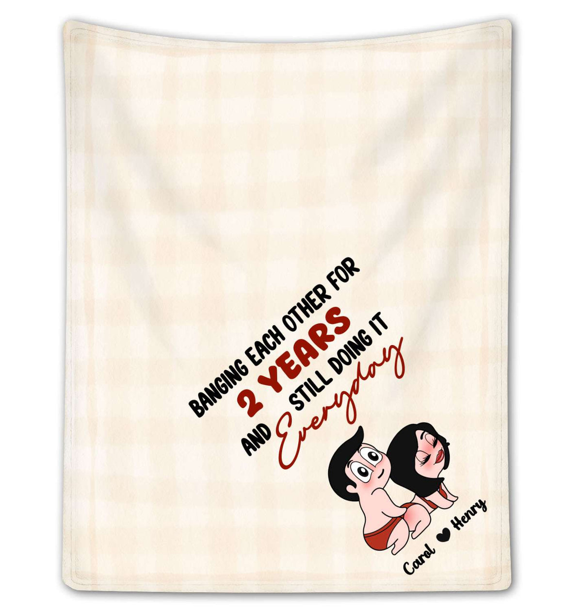 Banging Each Other -  Personalized Humor Fleece Blanket Gifts For Couple
