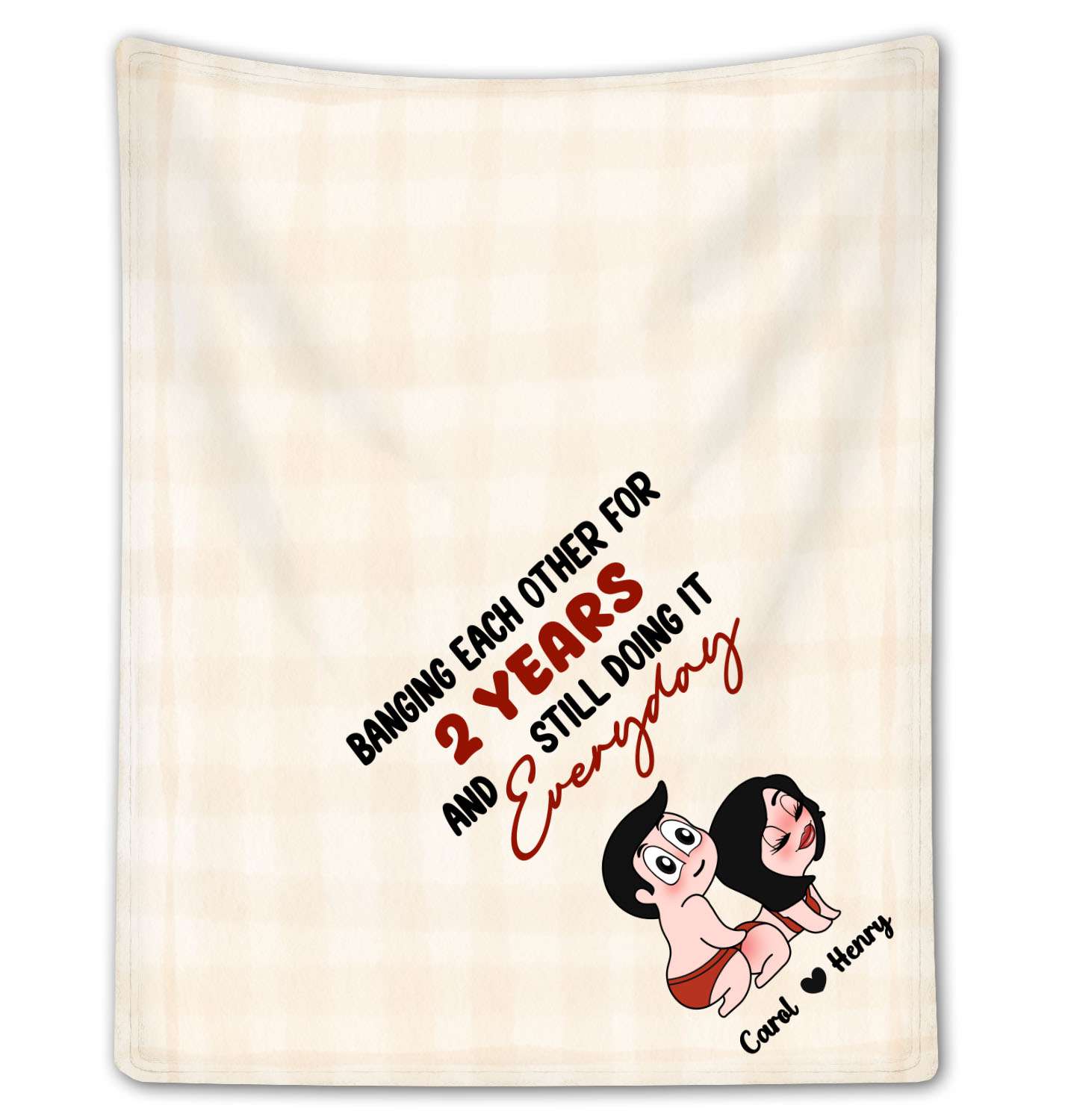 Banging Each Other -  Personalized Humor Fleece Blanket Gifts For Couple