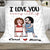 I Love Every Inch Of You - Cheeky Romance Personalized Couple Fleece Blanket