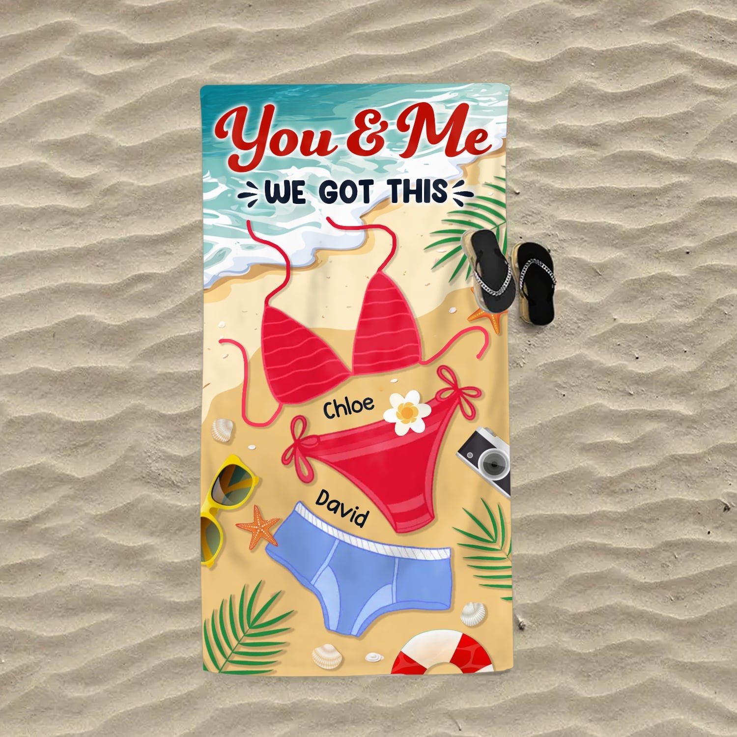 You & Me We Got This - Personalized Couples Swimsuit Beach Towel Gift For Summer Vacation