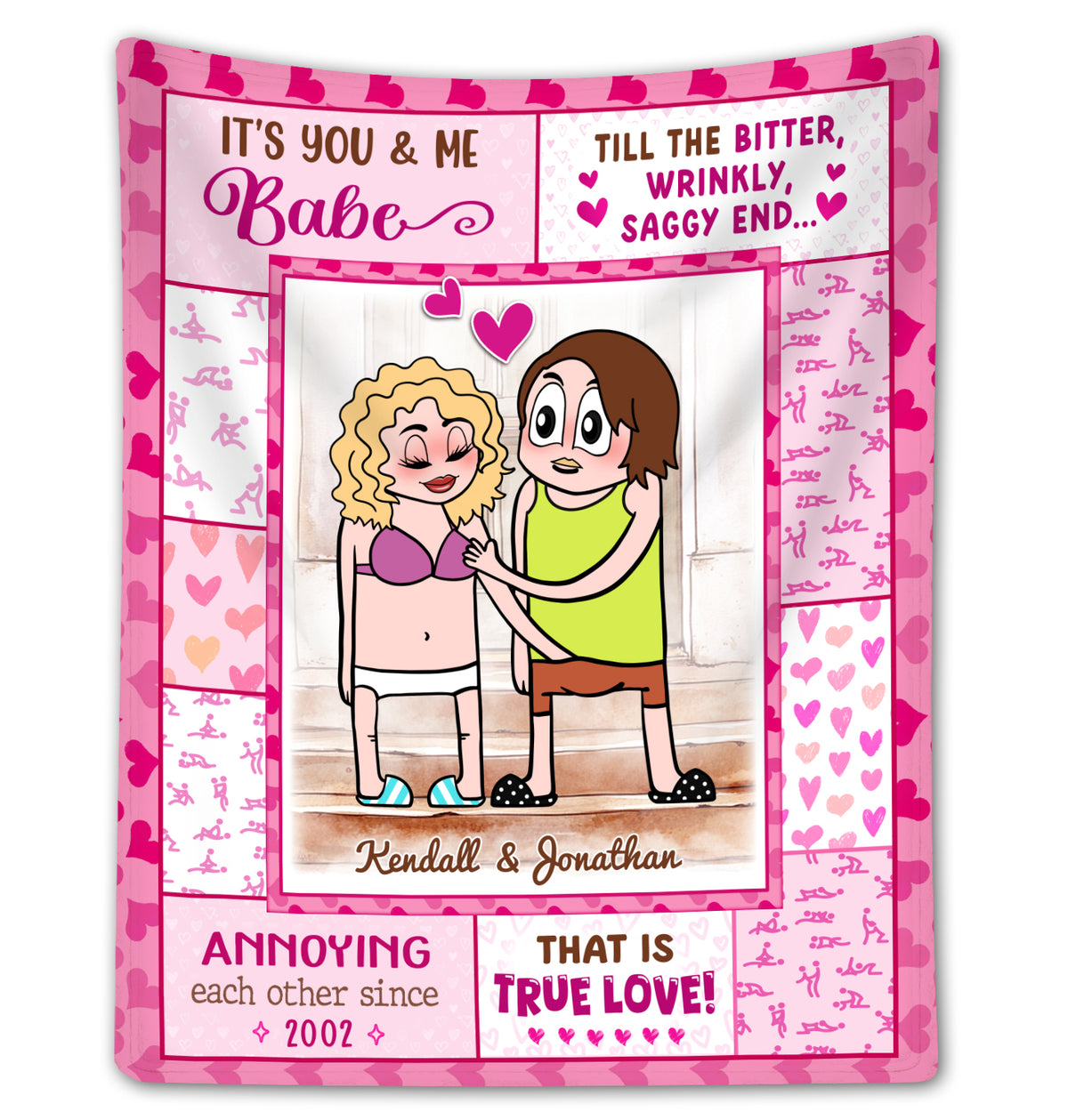 It&#39;s You &amp; Me Babe -  Personalized  Funny Nude Chibi Romantic Gift Fleece Blanket