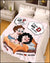 Unique Funny Custom Chibi Personalized Fleece Blanket Gifts For Couple