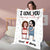 I Love Every Inch Of You - Cheeky Romance Personalized Couple Fleece Blanket