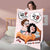 Unique Funny Custom Chibi Personalized Fleece Blanket Gifts For Couple