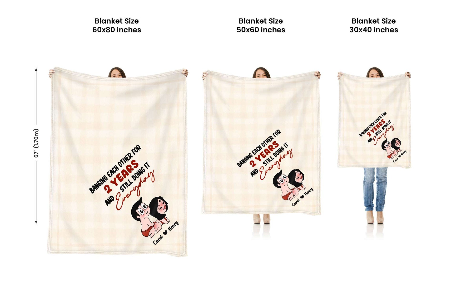 Banging Each Other -  Personalized Humor Fleece Blanket Gifts For Couple