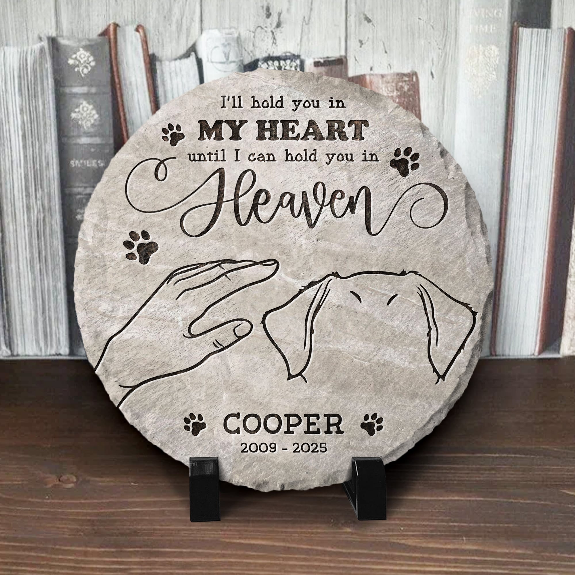 I’ll Hold You in My Heart - Personalized Pet Memorial Stone Gift for Dog Loss With Custom Dog Breeds