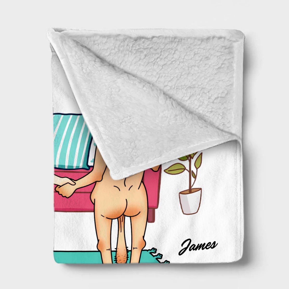 Still Wrinkly, Still Saggy, Still Together - Personalized Funny Naked Calendar Gift for Couple Fleece Blanket