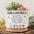 We Planted This Little Pot - Sentimental Personalized Gift for Grandma Birth Month Flowers Ceramic Plant Pot with Bamboo Tray
