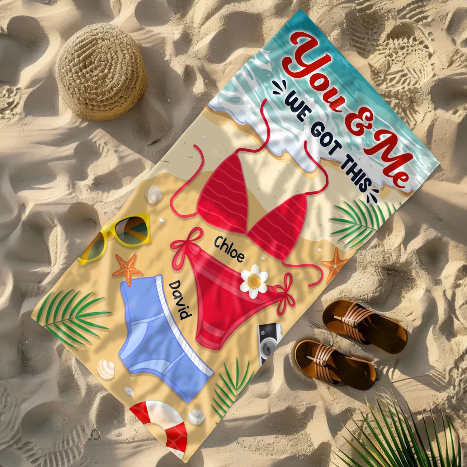 You & Me We Got This - Personalized Couples Swimsuit Beach Towel Gift For Summer Vacation