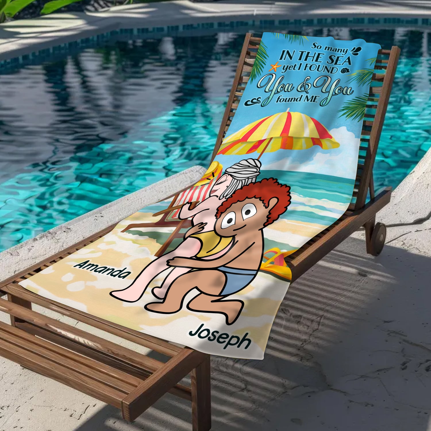 So Many In The Sea - Personalized Cute and Funny Summer Beach Towel Gift for Couple