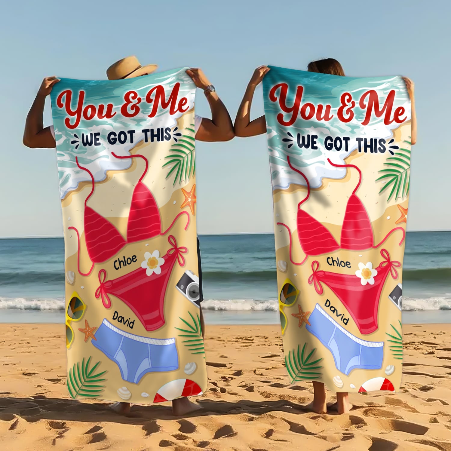 You & Me We Got This - Personalized Couples Swimsuit Beach Towel Gift For Summer Vacation