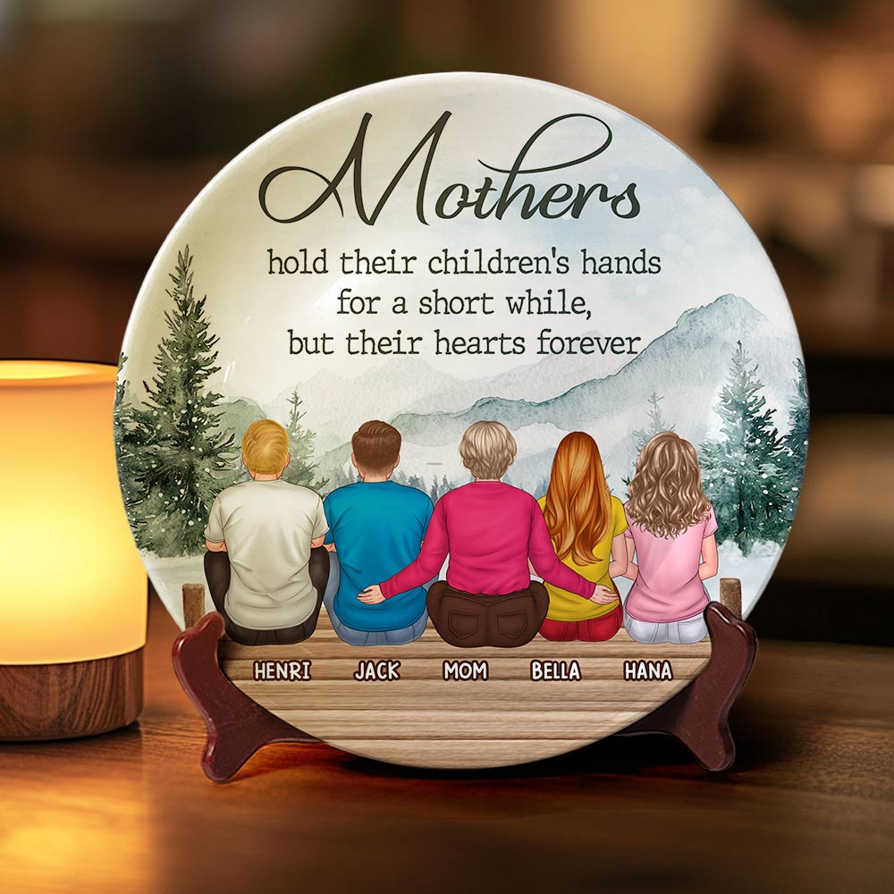 Best Mother's Day Gift Personalized Mother And Children Ceramic Plate