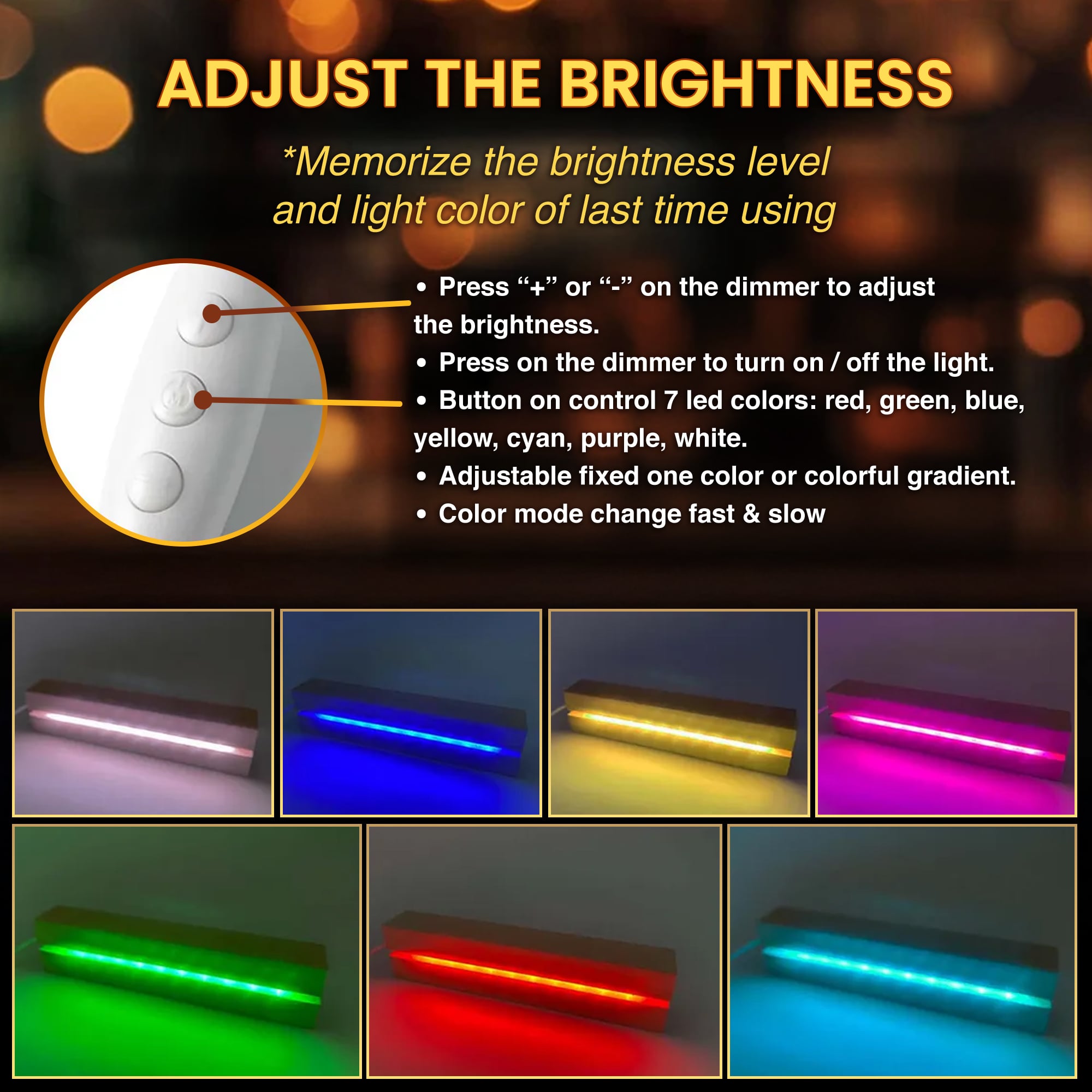 Custom Birthday Mothers Day Gift For Mom Flower Printed LED Night Light