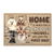 Home is Where the Dog Decides Who Gets the First Hug - Dog Personalized Custom Home Decor Decorative Mat - House Warming Gift For Pet Owners, Pet Lovers