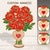 Flowers Rose 2-Layered Wooden Stand Custom Names Mother's Day Gifts