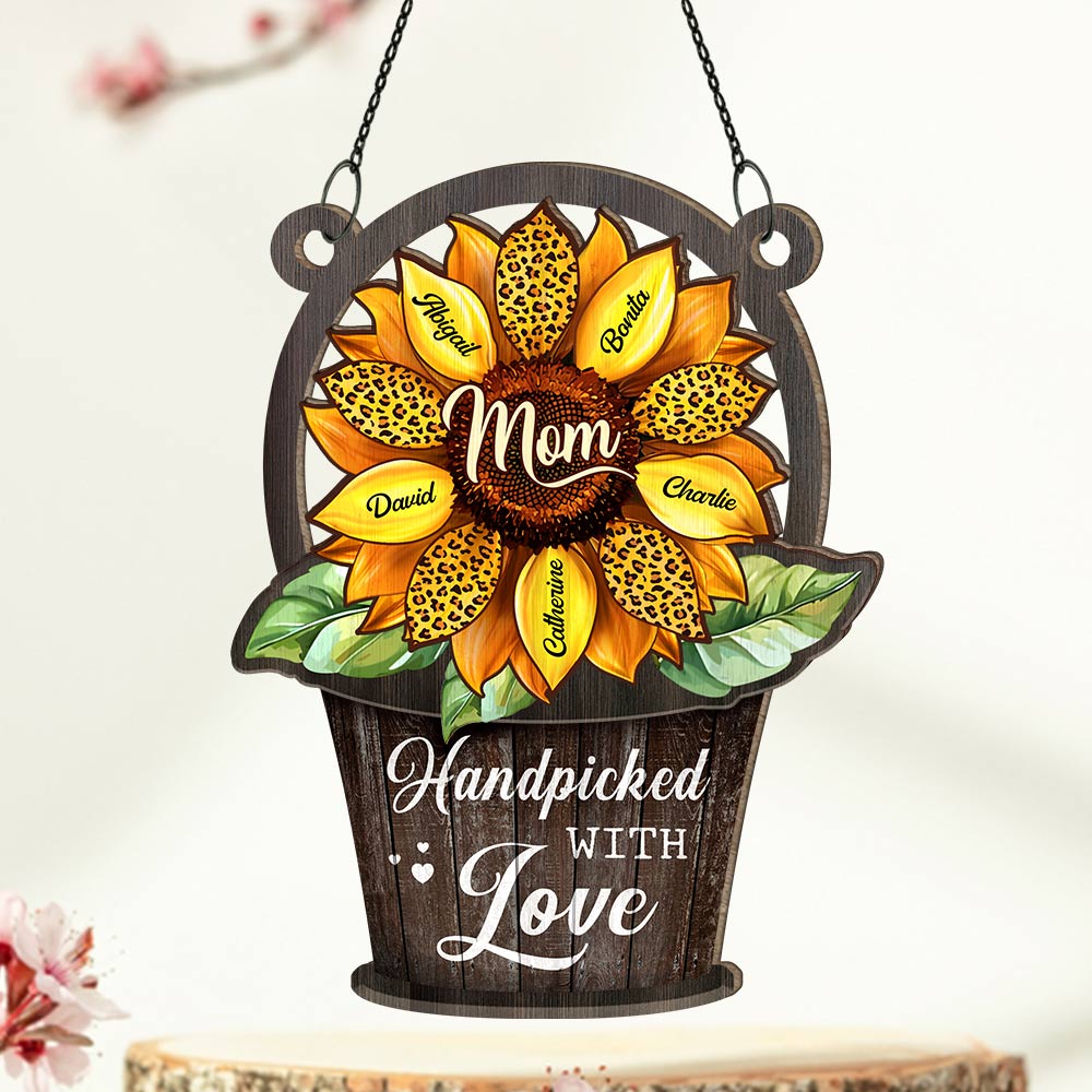 Mom And Grandma Gift Idea - Personalized 2-Layer Window Hanging Wooden Mother&#39;s Day Gifts