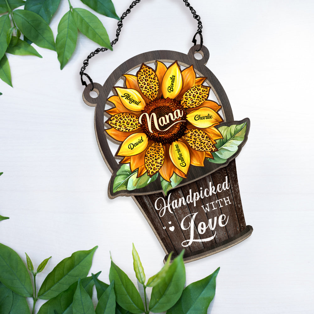Mom And Grandma Gift Idea - Personalized 2-Layer Window Hanging Wooden Mother's Day Gifts