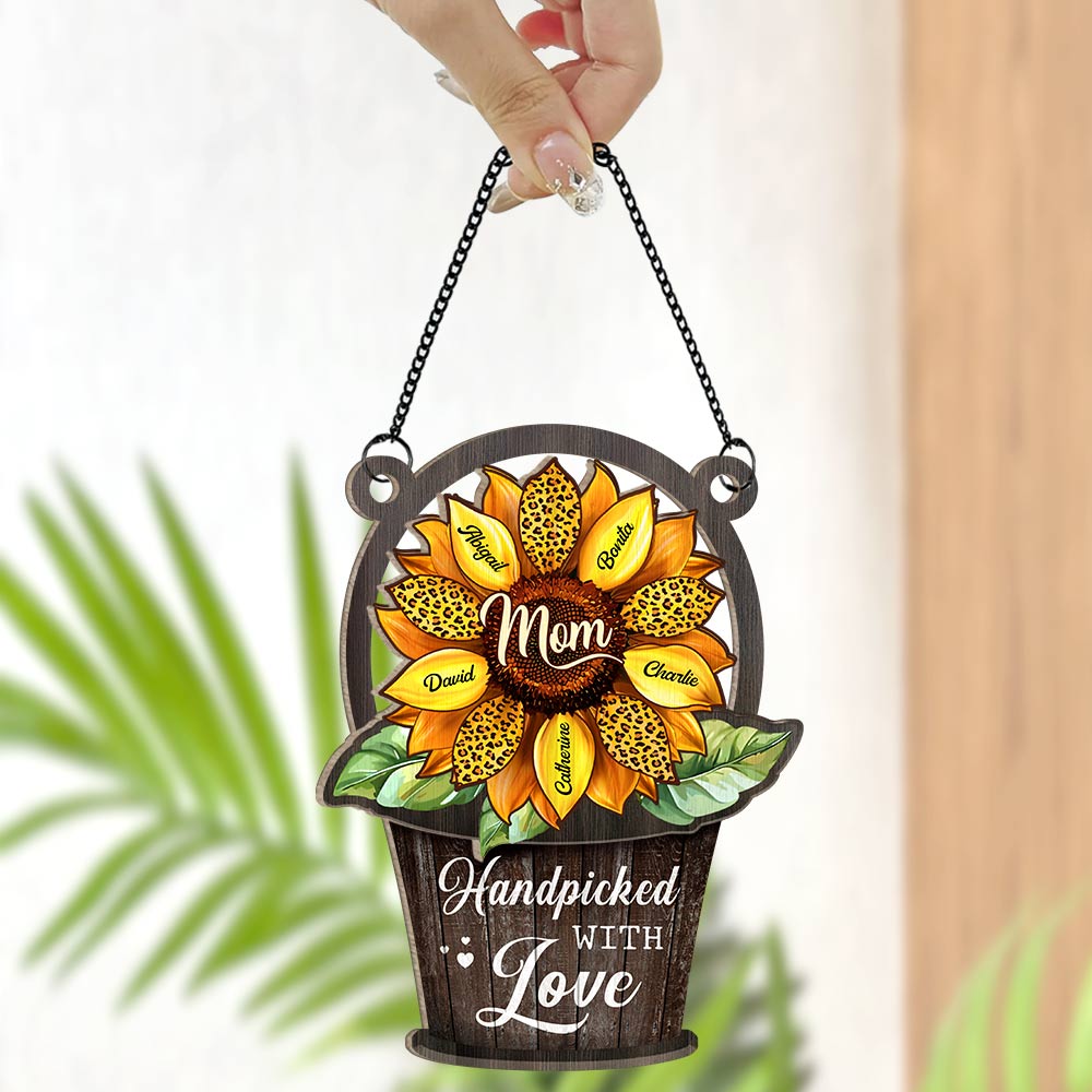 Mom And Grandma Gift Idea - Personalized 2-Layer Window Hanging Wooden Mother's Day Gifts