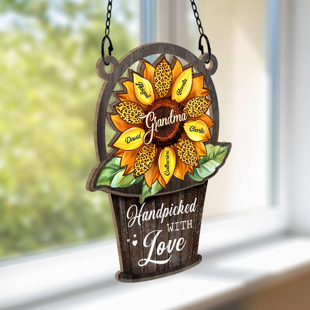 Mom And Grandma Gift Idea - Personalized 2-Layer Window Hanging Wooden Mother's Day Gifts