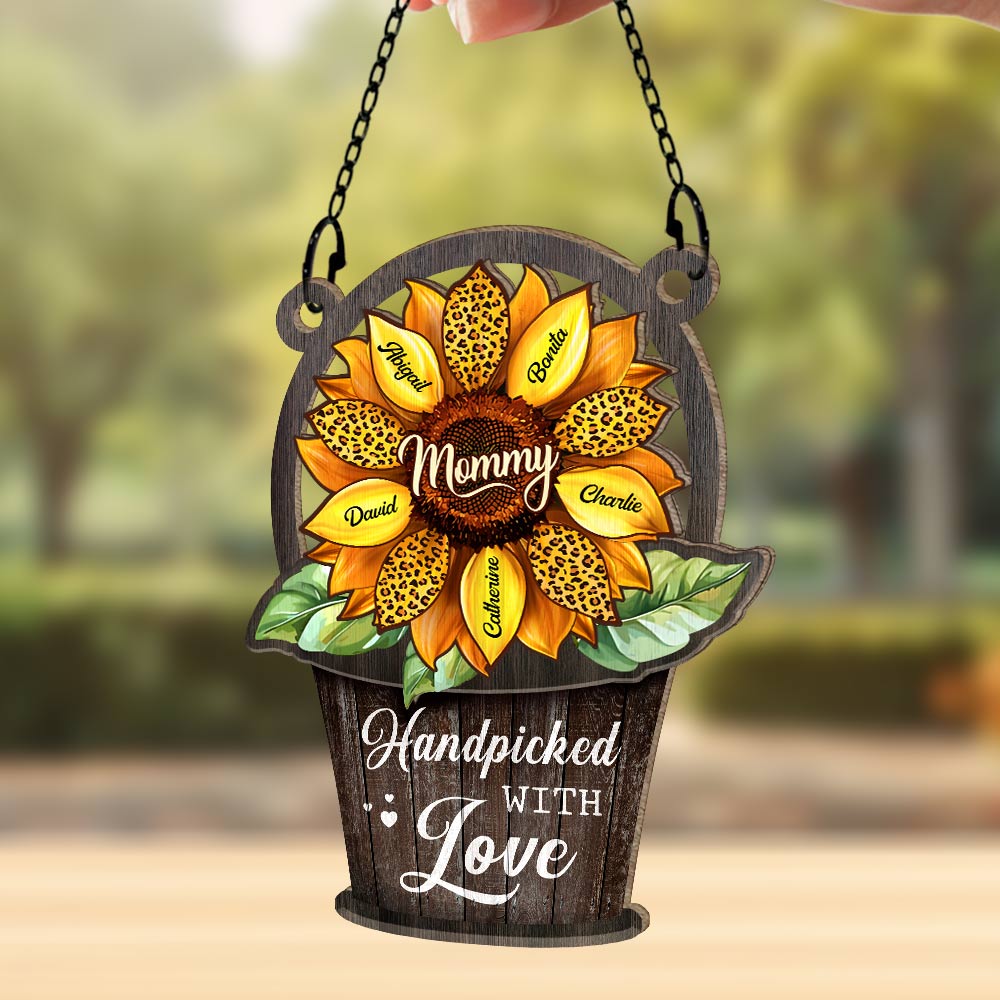 Mom And Grandma Gift Idea - Personalized 2-Layer Window Hanging Wooden Mother's Day Gifts