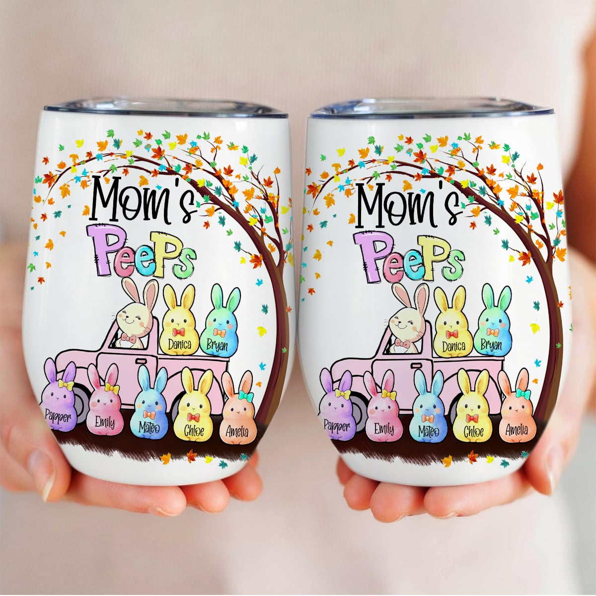 Mother's Day Or Easter Day Gift Idea Personalized Tumbler Gift For Mom And Grandma