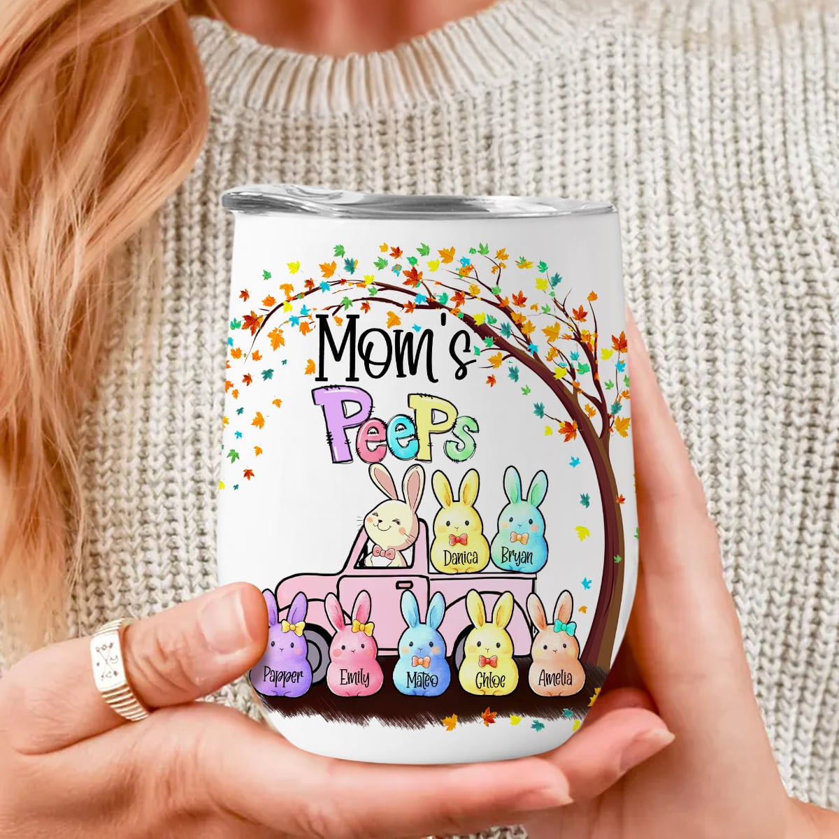 Mother's Day Or Easter Day Gift Idea Personalized Tumbler Gift For Mom And Grandma