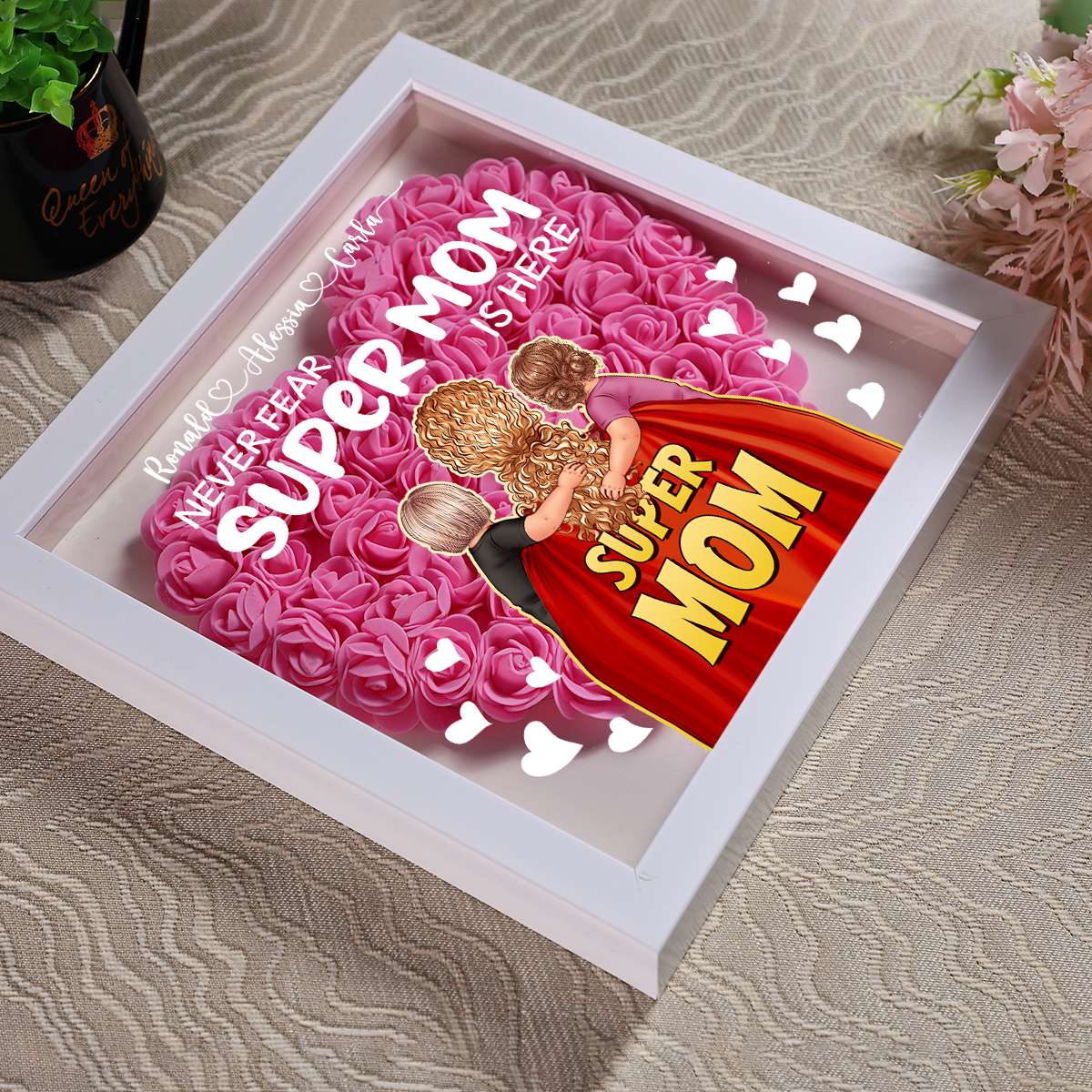 super-mom-personalized-flower-shadow-box-funny-gifts-for-mom