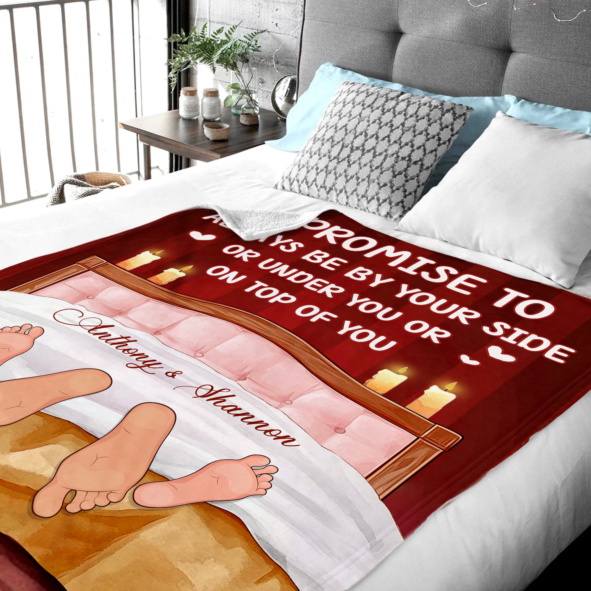 Personalized Couple Fleece Blanket Funny Gift For Him And Her