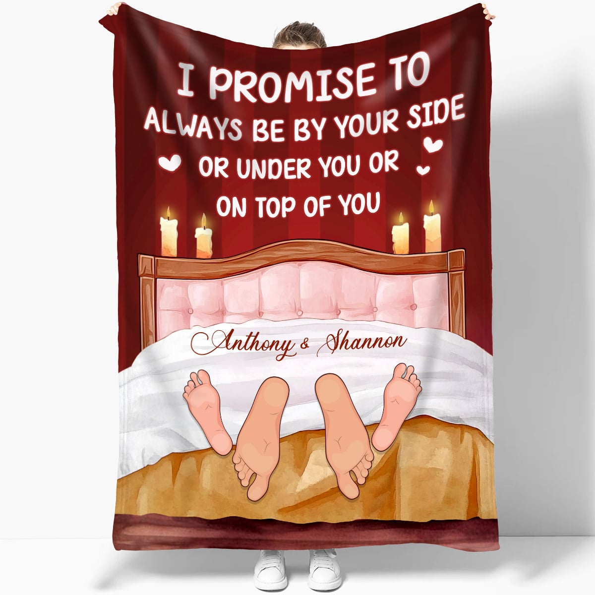 Personalized Couple Fleece Blanket Funny Gift For Him And Her