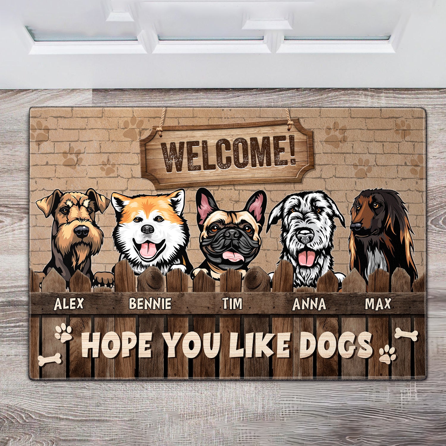 Hope You Like Dogs - Dog Personalized Custom Home Decor Decorative Mat - House Warming Gift For Pet Owners, Pet Lovers