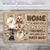 Home is Where the Dog Decides Who Gets the First Hug - Dog Personalized Custom Home Decor Decorative Mat - House Warming Gift For Pet Owners, Pet Lovers