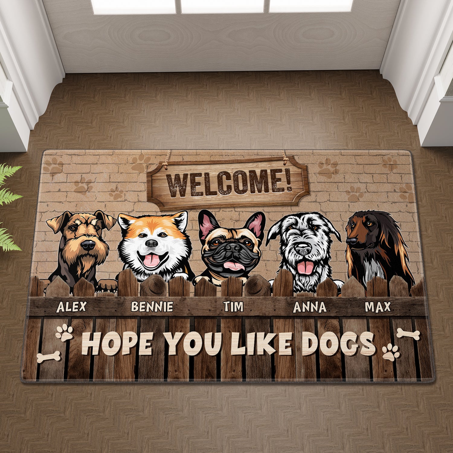 Hope You Like Dogs - Dog Personalized Custom Home Decor Decorative Mat - House Warming Gift For Pet Owners, Pet Lovers
