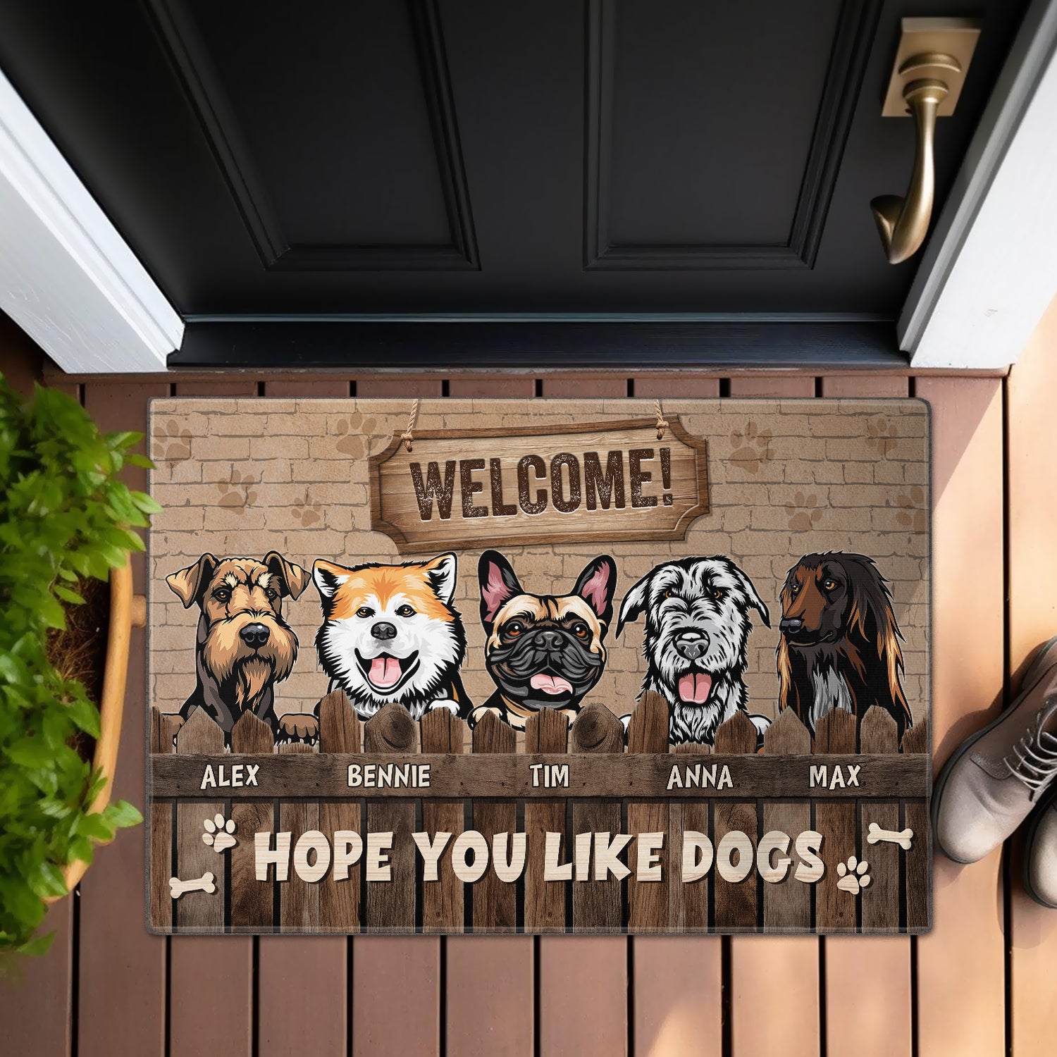 Hope You Like Dogs - Dog Personalized Custom Home Decor Decorative Mat - House Warming Gift For Pet Owners, Pet Lovers