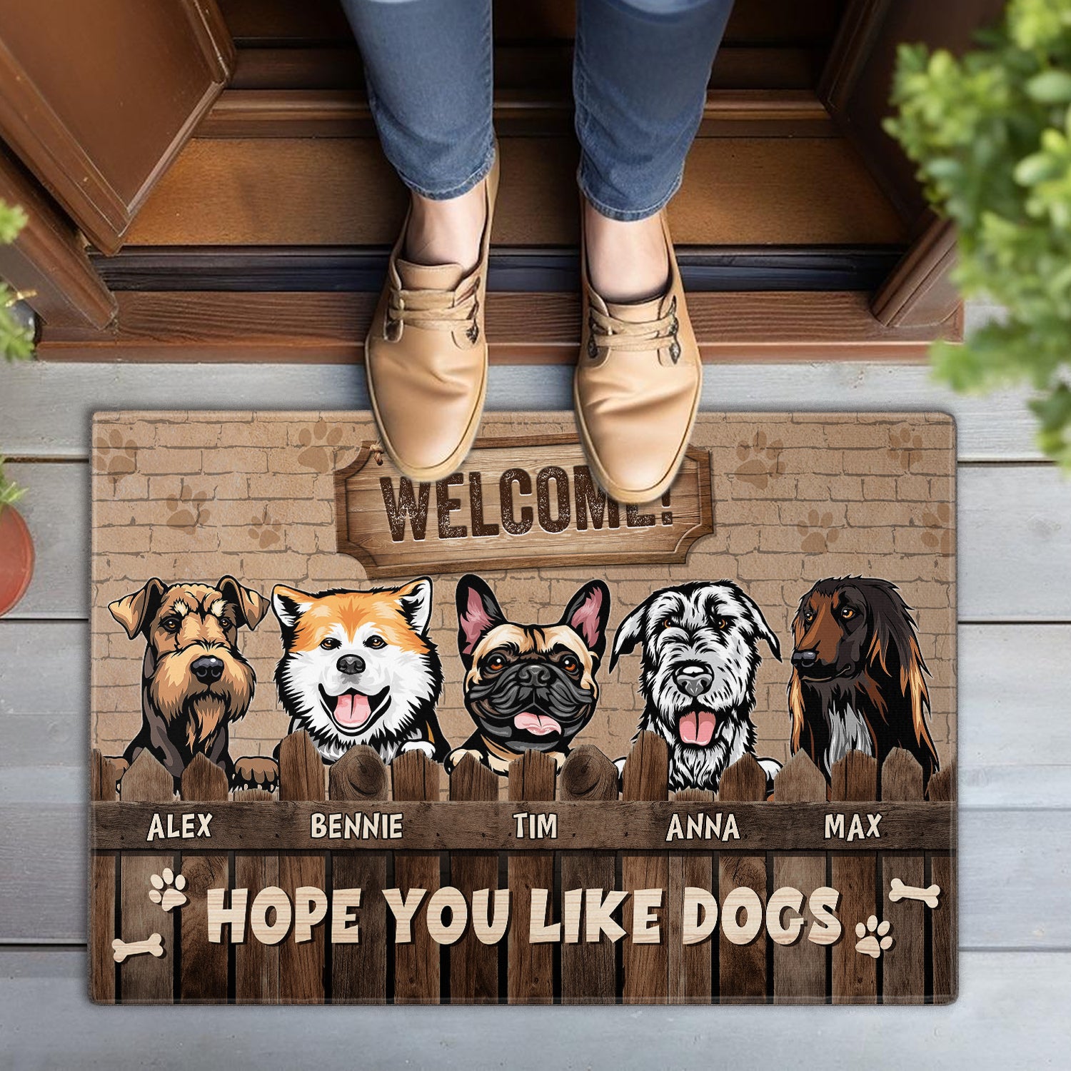 Hope You Like Dogs - Dog Personalized Custom Home Decor Decorative Mat - House Warming Gift For Pet Owners, Pet Lovers