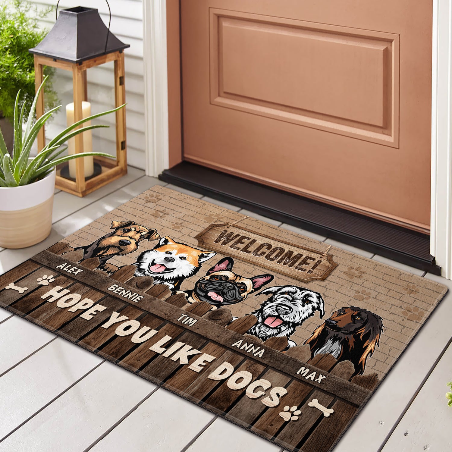 Hope You Like Dogs - Dog Personalized Custom Home Decor Decorative Mat - House Warming Gift For Pet Owners, Pet Lovers