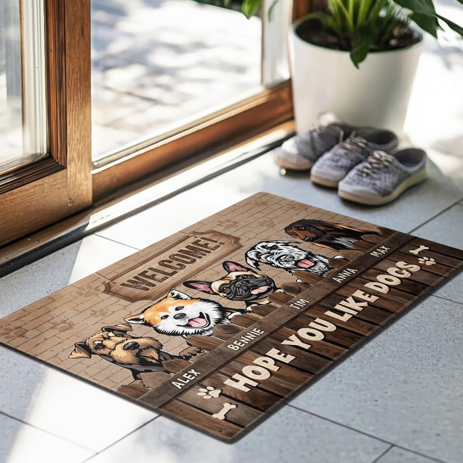 Hope You Like Dogs - Dog Personalized Custom Home Decor Decorative Mat - House Warming Gift For Pet Owners, Pet Lovers